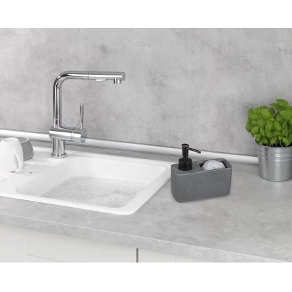 WENKO 54669100 - Saippua-annostelija RESA 14,5x14,3 cm harmaa/musta