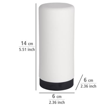 WENKO 54670100 - Annostelija EASY SQUEEZ-E 6x14 cm valkoinen/musta