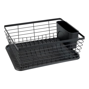 WENKO 54766100 - Astiankuivausteline BLACK OUTDOOR KITCHEN 36x30 cm musta/musta
