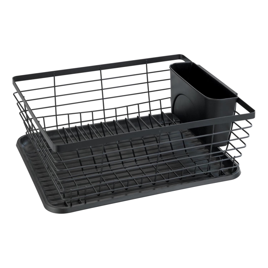 WENKO 54766100 - Astiankuivausteline BLACK OUTDOOR KITCHEN 36x30 cm musta/musta