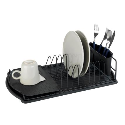 WENKO 54767100 - Astioiden valutuslautanen BASIC 47,5x26,5 cm musta