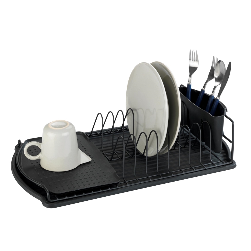 WENKO 54767100 - Astioiden valutuslautanen BASIC 47,5x26,5 cm musta