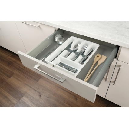 WENKO 54788100 - Aterinlokerikko 26,5x36,5 cm valkoinen/harmaa