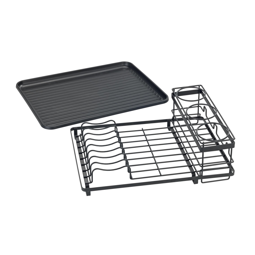 WENKO 54798100 - Astioiden kuivausteline AMY 42,5 x 31,5 cm, musta