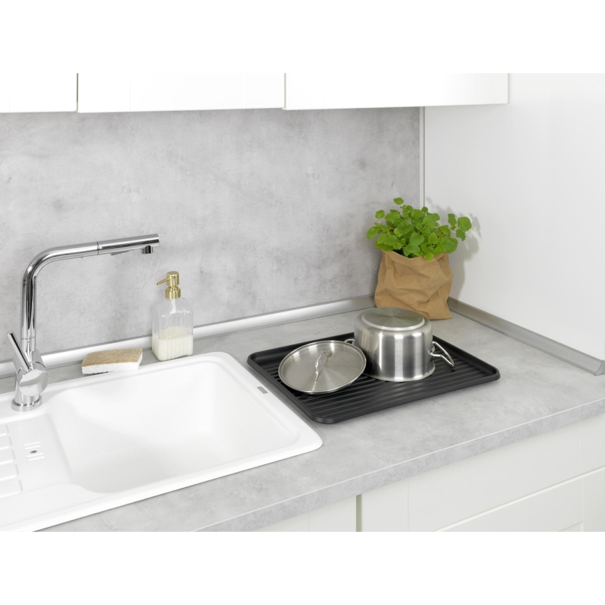 WENKO 54798100 - Astioiden kuivausteline AMY 42,5 x 31,5 cm, musta