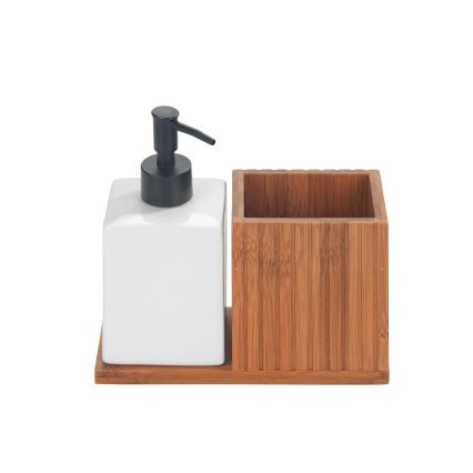 WENKO 54944100 - Saippuapumppu MERA 18,5x17 cm ruskea