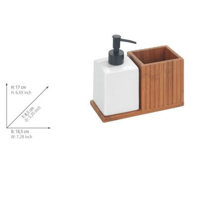 WENKO 54944100 - Saippuapumppu MERA 18,5x17 cm ruskea