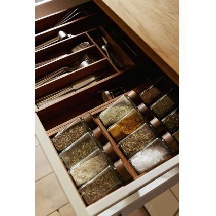 WENKO 54950100 - Maustesäilytin ANNI 38x20 cm ruskea