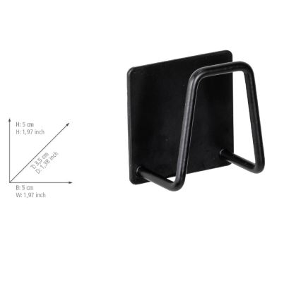 WENKO 55071100 - Kiinnike BLACK OUTDOOR KITCHEN 5x5 cm ruostumaton teräs/musta