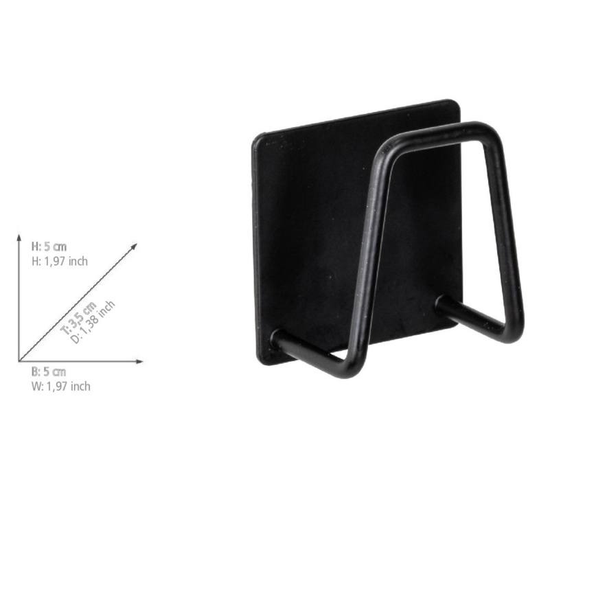 WENKO 55071100 - Kiinnike BLACK OUTDOOR KITCHEN 5x5 cm ruostumaton teräs/musta