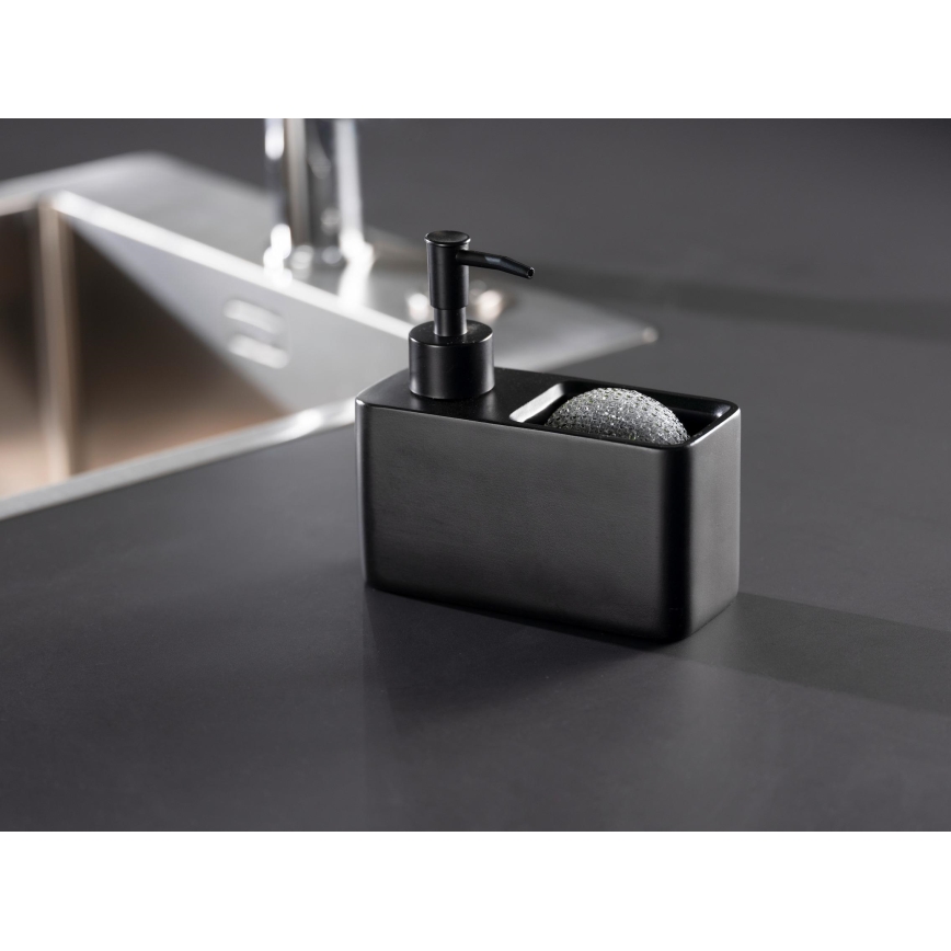 WENKO 55076100 - Saippua-annostelija BLACK OUTDOOR KITCHEN 14,5x14,3 cm musta