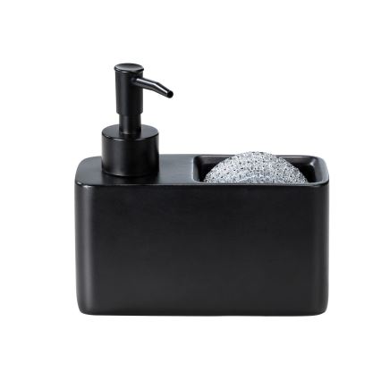 WENKO 55076100 - Saippua-annostelija BLACK OUTDOOR KITCHEN 14,5x14,3 cm musta