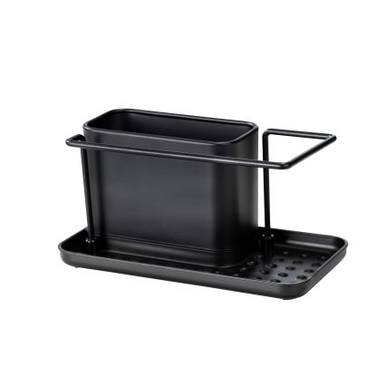 WENKO 55078100 - Organisaattori BLACK OUTDOOR KITCHEN 21x12 cm ruostumaton teräs/musta