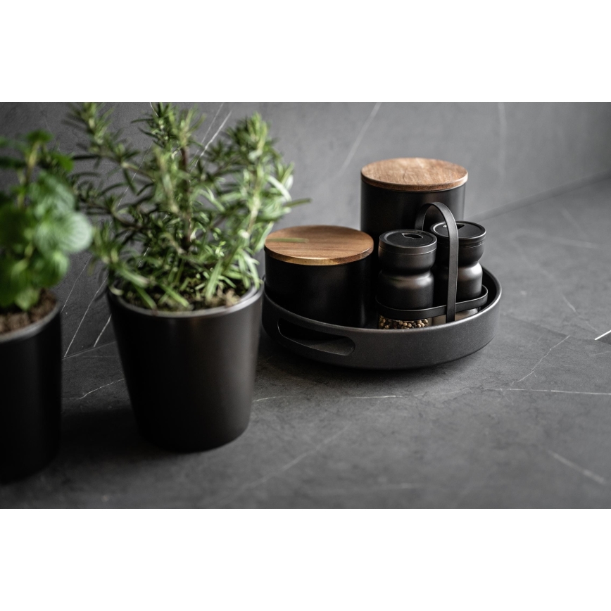 WENKO 55098100 - Tarjotin BLACK OUTDOOR KITCHEN 26x6 cm musta