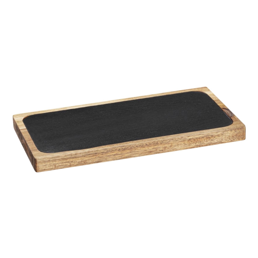 WENKO 55103100 - Leikkuulauta BLACK OUTDOOR KITCHEN 30x15 cm ruskea/harmaa