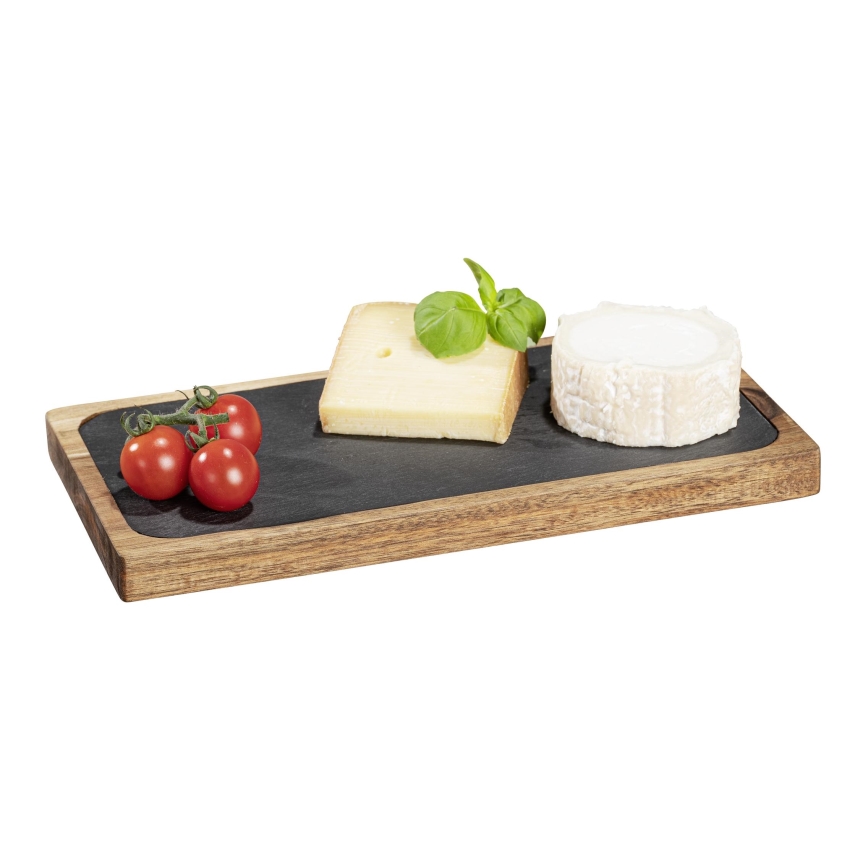 WENKO 55103100 - Leikkuulauta BLACK OUTDOOR KITCHEN 30x15 cm ruskea/harmaa
