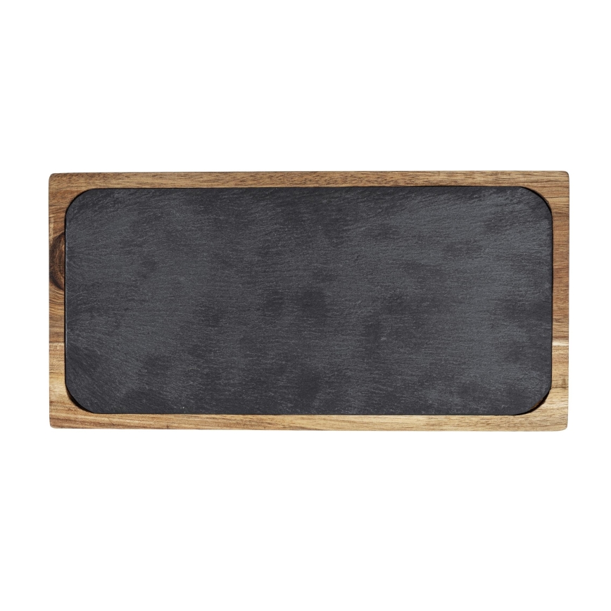 WENKO 55103100 - Leikkuulauta BLACK OUTDOOR KITCHEN 30x15 cm ruskea/harmaa