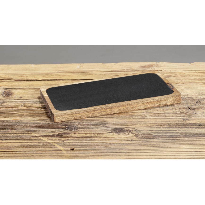 WENKO 55103100 - Leikkuulauta BLACK OUTDOOR KITCHEN 30x15 cm ruskea/harmaa