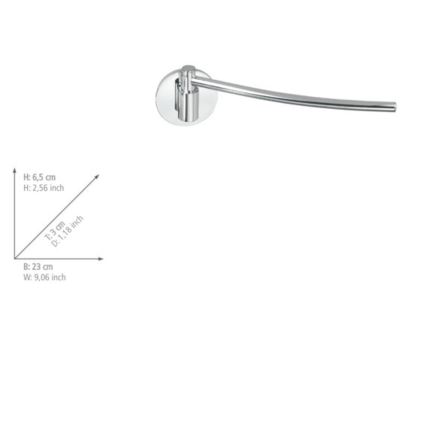 WENKO 5639100 - Paperirullapidike TURBO-LOC KÜCHE 23x6,5 cm ruostumaton teräs/hopea