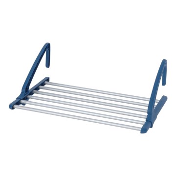 WENKO 63005800 - Pyykinkuivausteline 37,5x21 cm ruostumaton teräs/hopea/sininen