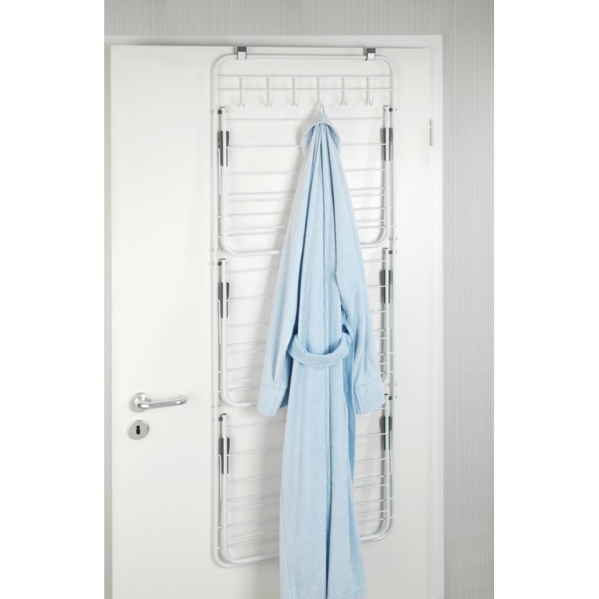 WENKO 63010800 - Pyykinkuivausteline 51x142 cm valkoinen/harmaa