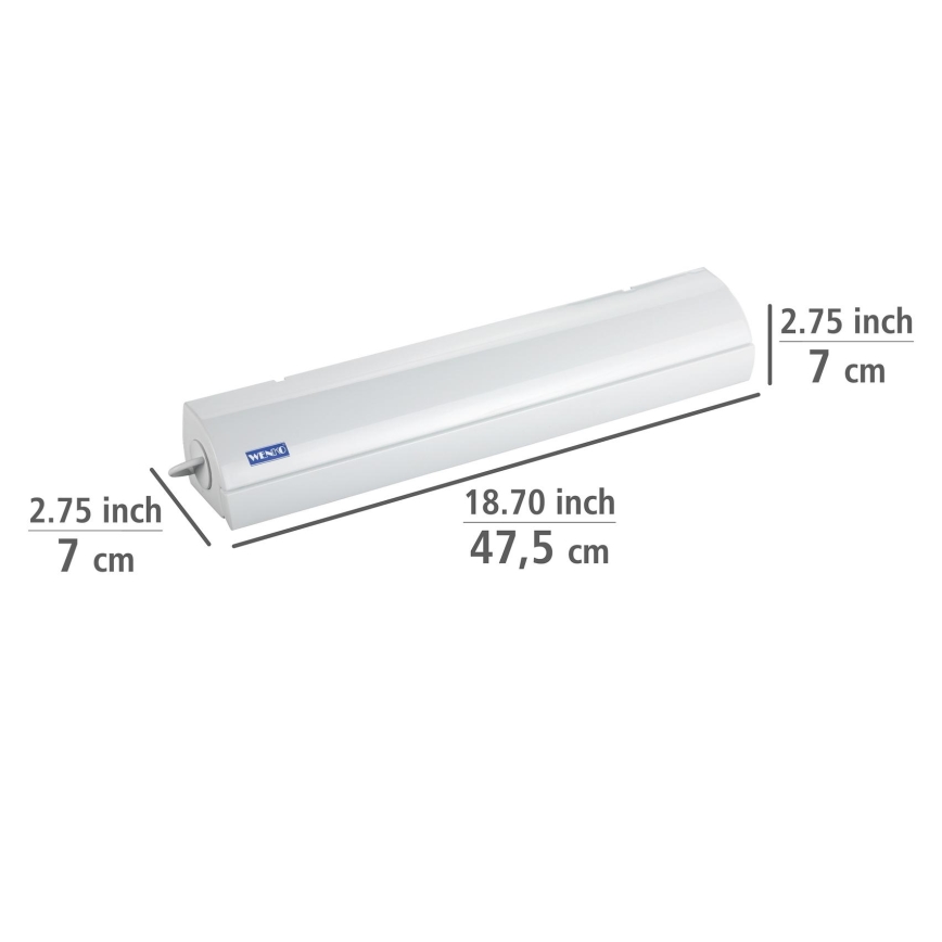WENKO 63025100 - Kuivausteline 47,5x7 cm valkoinen