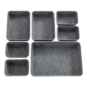 WENKO 64502100 - FELT-laatikkojärjestäjä 28,5x20 cm harmaa