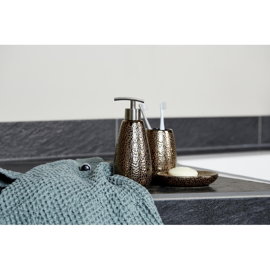 WENKO 69109800 - Kylpyhuonesetti MARRAKESH 12,5x41 cm ruskea