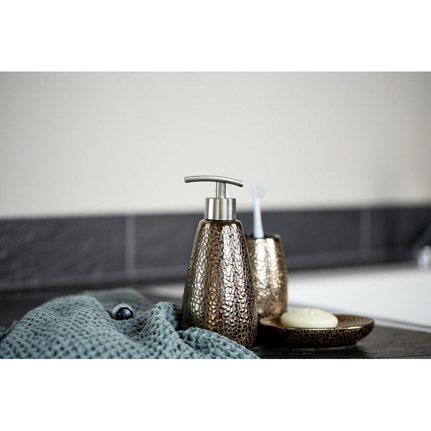 WENKO 69109800 - Kylpyhuonesetti MARRAKESH 12,5x41 cm ruskea