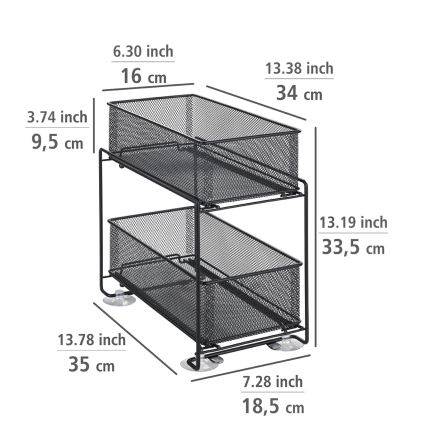 WENKO 69768800 - Pistorasian pidike GIOMA 35x33,5 cm musta