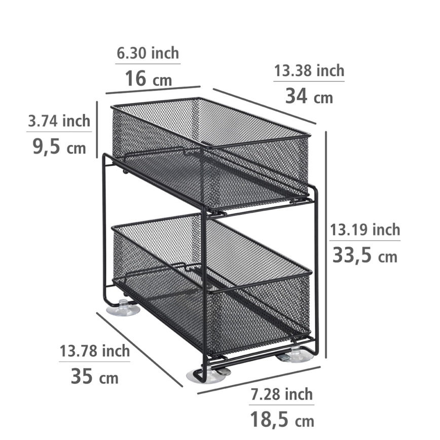 WENKO 69768800 - Pistorasian pidike GIOMA 35x33,5 cm musta