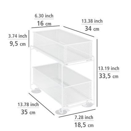 WENKO 69769800 - GIOMA-kiinnike 35x33,5 cm valkoinen