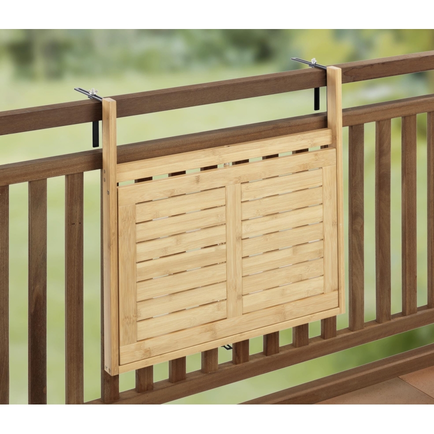 WENKO 69806800 - Pöytä WAIKIKI 64x65 cm valkoinen/ruskea