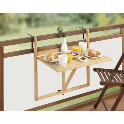 WENKO 69806800 - WAIKIKI-pöytä 64 x 65 cm valkoinen/ruskea