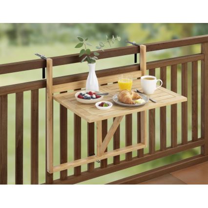 WENKO 69806800 - WAIKIKI-pöytä 64 x 65 cm valkoinen/ruskea