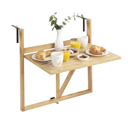 WENKO 69806800 - WAIKIKI-pöytä 64 x 65 cm valkoinen/ruskea