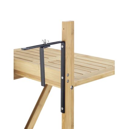 WENKO 69806800 - WAIKIKI-pöytä 64 x 65 cm valkoinen/ruskea