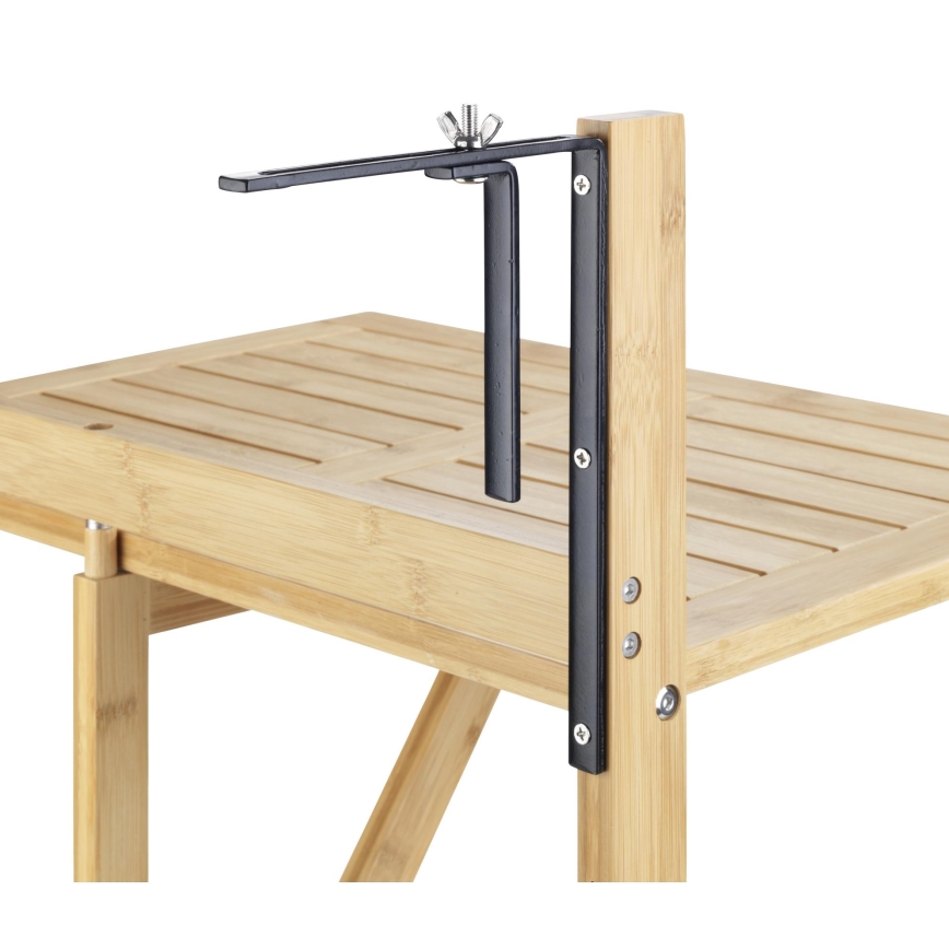 WENKO 69806800 - WAIKIKI-pöytä 64 x 65 cm valkoinen/ruskea