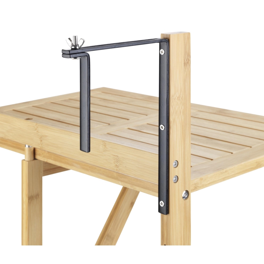 WENKO 69806800 - WAIKIKI-pöytä 64 x 65 cm valkoinen/ruskea
