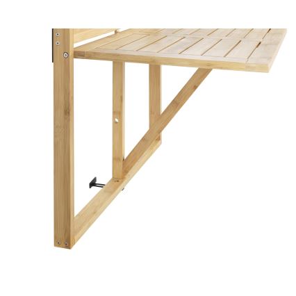 WENKO 69806800 - WAIKIKI-pöytä 64 x 65 cm valkoinen/ruskea