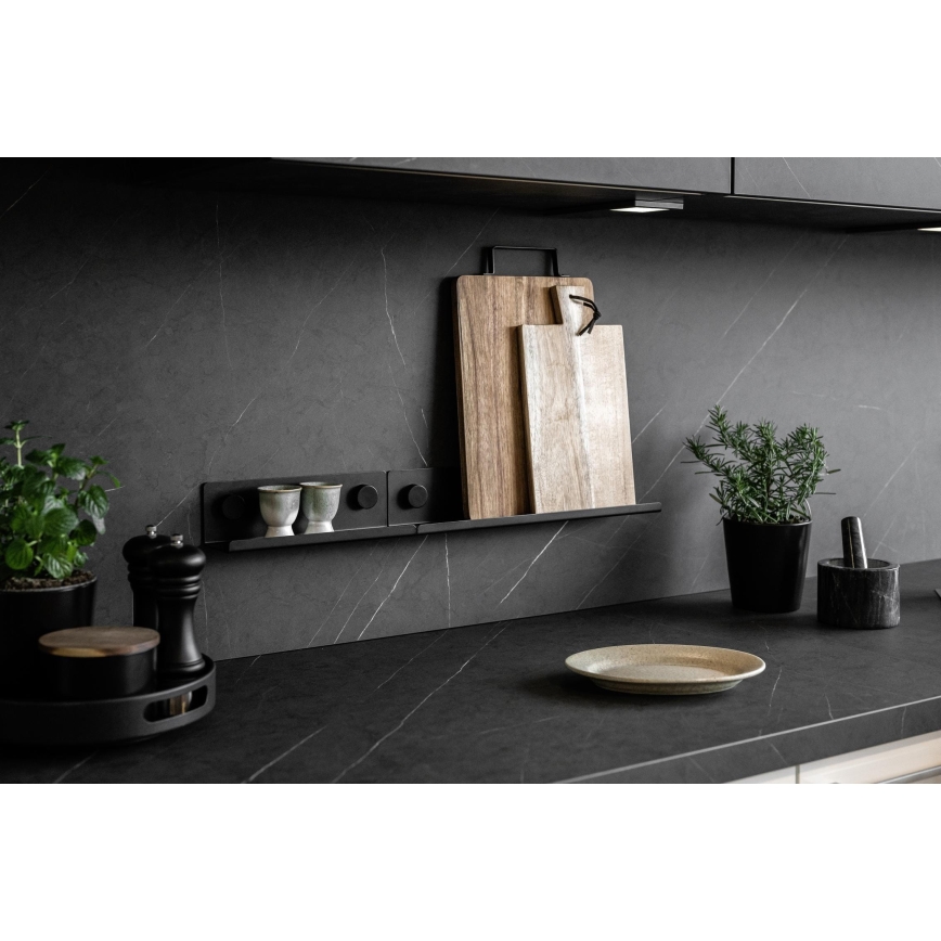 WENKO 71145800 - Teline JET 25x7,5 cm musta