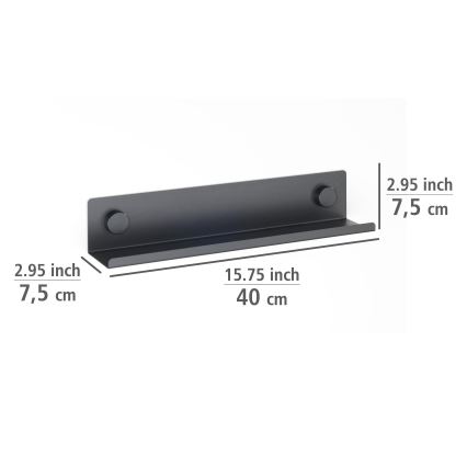 WENKO 71146800 - Maustepurkit JET 40x7,5 cm musta