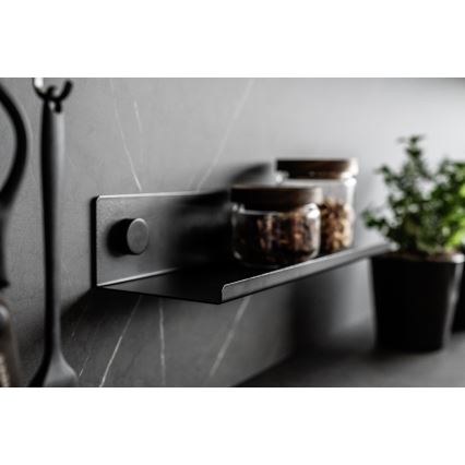 WENKO 71147800 - JET-hylly 25 x 7,5 cm, musta