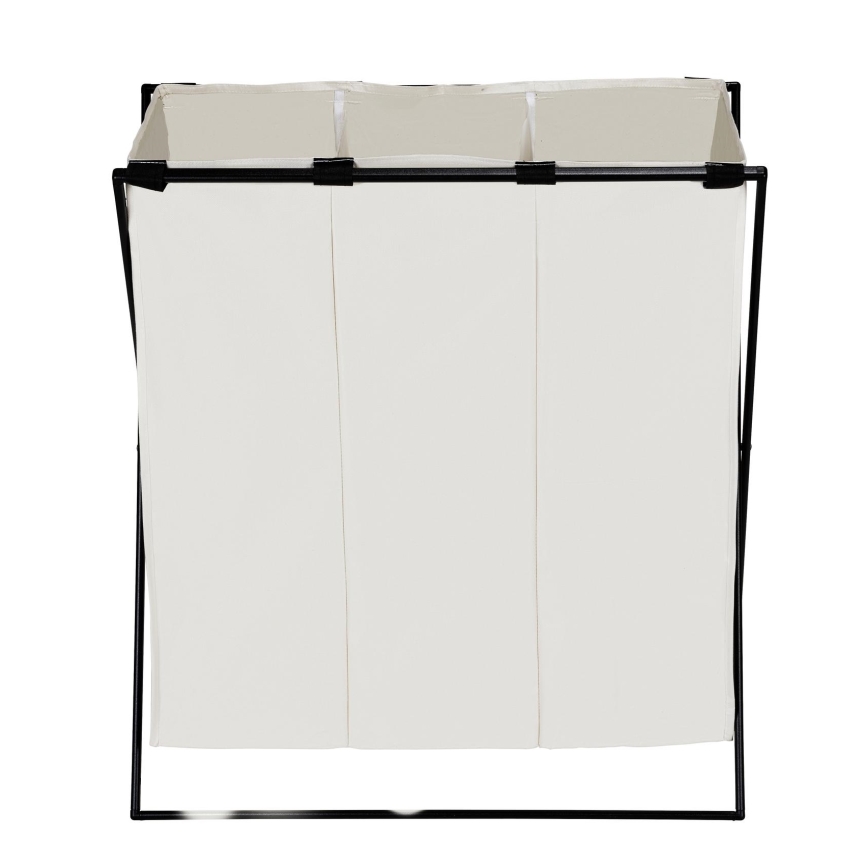 WENKO 71298800 - Pyykkikori TRIO 69x76 cm kerma/musta