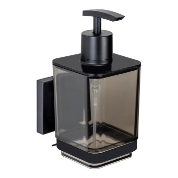 WENKO 71444800 - Saippuapumppu VACUUM-LOC QUADRO ED 7,5x16 cm musta