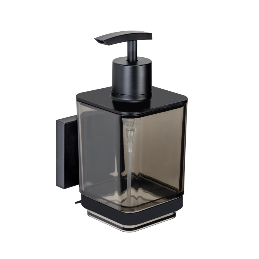 WENKO 71444800 - Saippuapumppu VACUUM-LOC QUADRO ED 7,5x16 cm musta