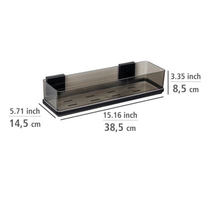 WENKO 71446800 - Hylly VACUUM-LOC QUADRO ED 38,5x14,5 cm musta