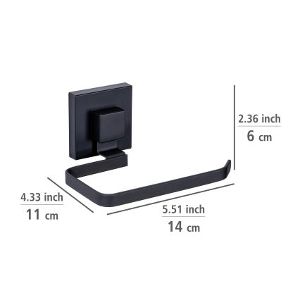 WENKO 71447800 - VACUUM-LOC QUADRO ED vessapaperiteline 14x11 cm musta