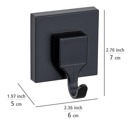 WENKO 71448800 - VACUUM-LOC QUADRO ED imukoukku 6x7 cm musta