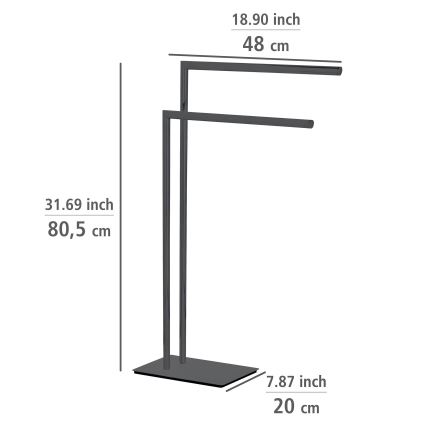 WENKO 71555800 - Pyyheteline RECCO 48x80,5 cm musta